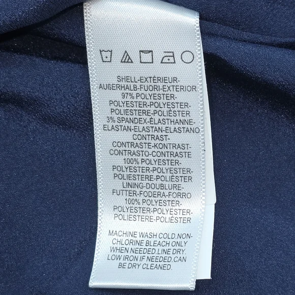 Dress the Population NWOT Alicia Midnight Blue Crepe Bodice Chiffon Dress - Picture 9 of 15